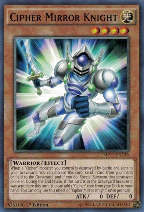 Image for Cipher Mirror Knight (2017 Mega-Tins Mega Pack) (MP17-EN136) - YuGiOh
