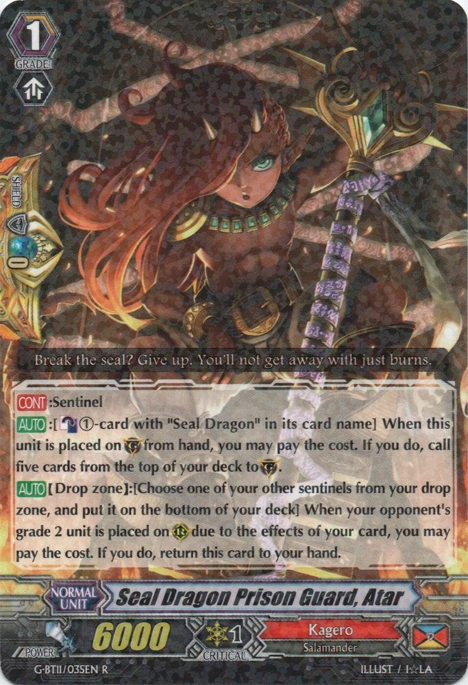 Image for Seal Dragon Prison Guard, Atar (G-BT11: Demonic Advent) (G-BT11/035EN) - Cardfight Vanguard
