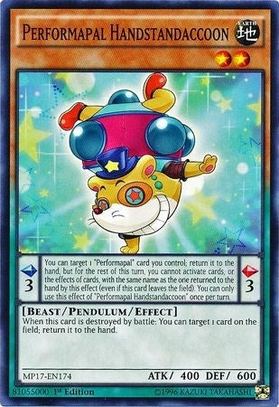 Image for Performapal Handstandaccoon (2017 Mega-Tins Mega Pack) (MP17-EN174) - YuGiOh