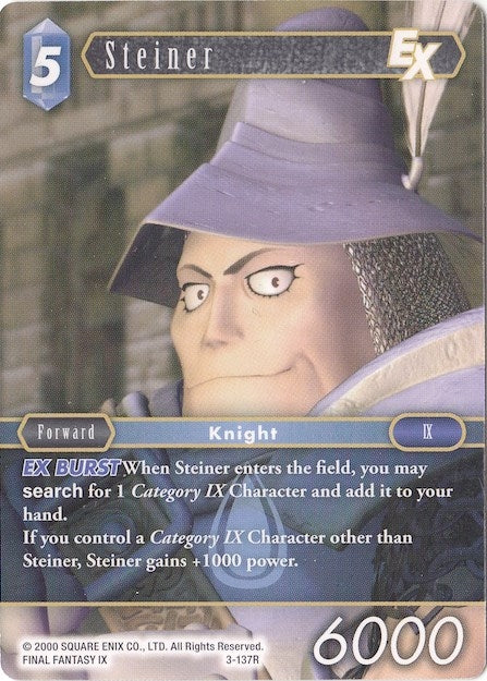 Image for Steiner EX - 3-137R (Deck Exclusive Cards) (3-137R) - Final Fantasy TCG