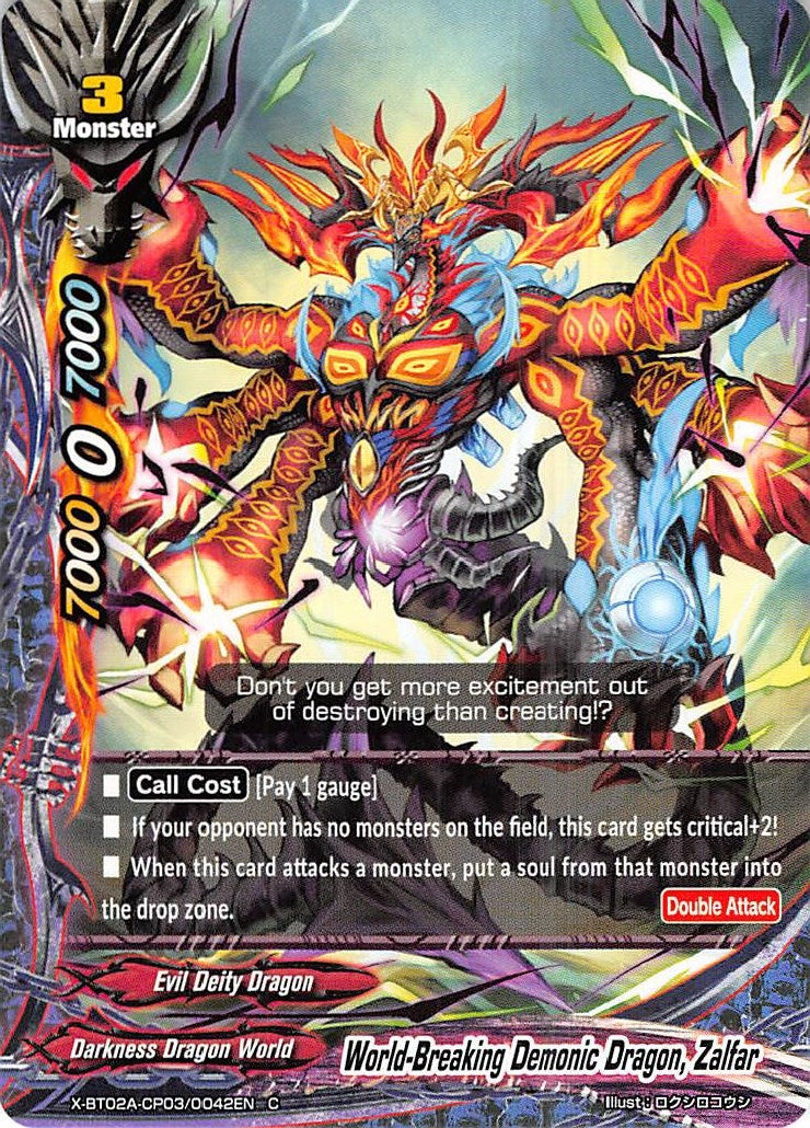 Image for World-Breaking Demonic Dragon, Zalfar (Evolution & Mutation) (X-BT02A-CP03/0042EN) - Future Card BuddyFight