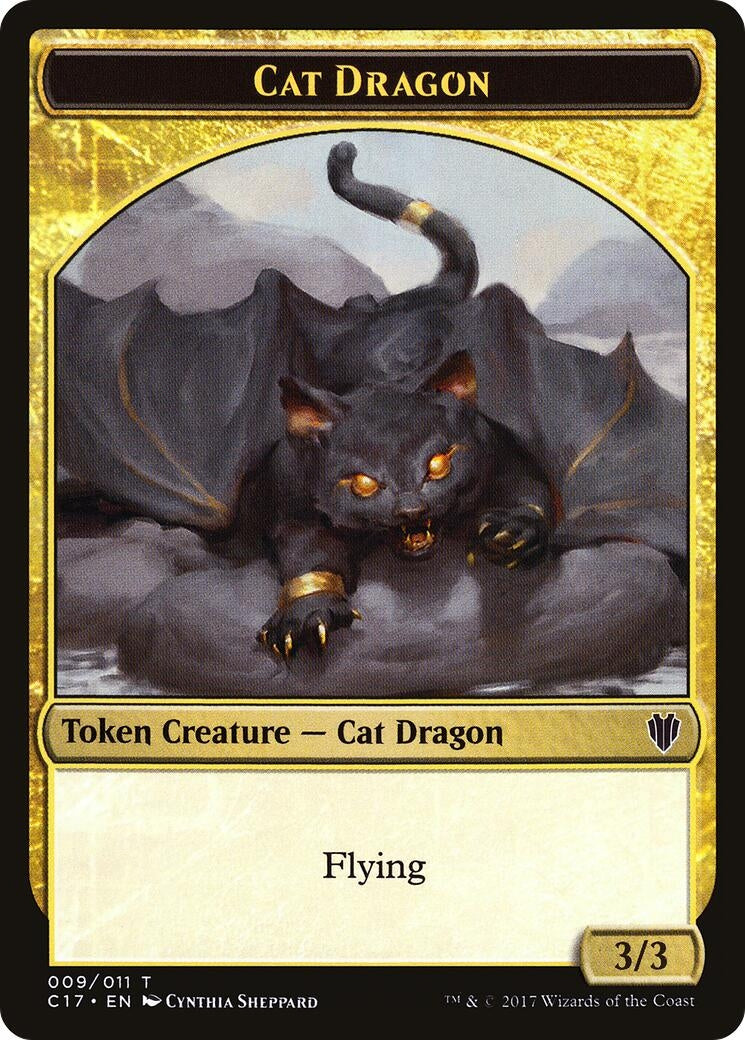 Image for Cat Dragon // Dragon (006) Double-Sided Token (Commander 2017) (9 // 6) - Magic: The Gathering