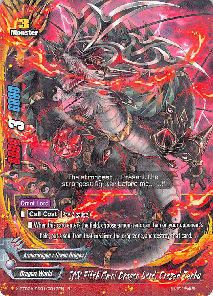 Image for INV Fifth Omni Dragon Lord, Crazed Tenbu (Evolution & Mutation) (X-BT02A-SS01/0013EN) - Future Card BuddyFight