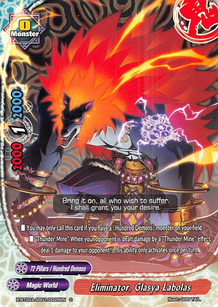 Image for Eliminator, Glasya Labolas (Evolution & Mutation) (X-BT02A-SS01/0025EN) - Future Card BuddyFight