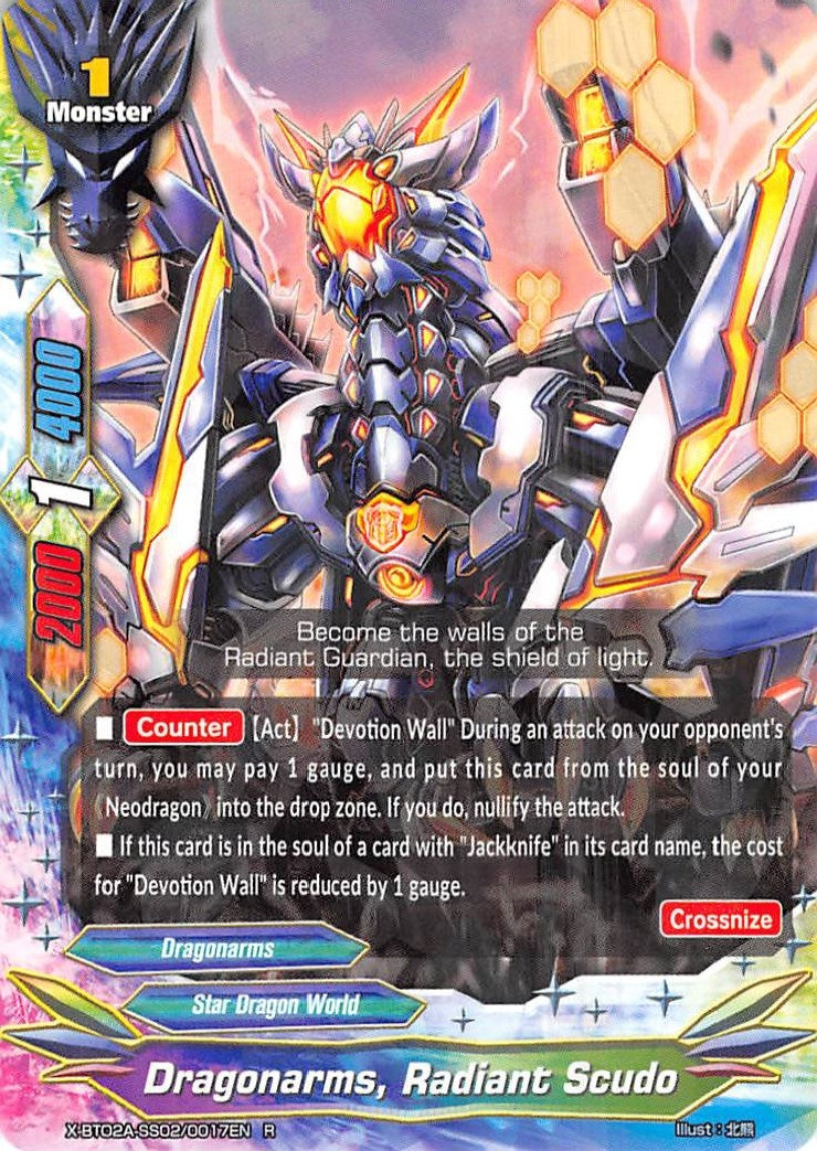 Image for Dragonarms, Radiant Scudo (Evolution & Mutation) (X-BT02A-SS02/0017EN) - Future Card BuddyFight