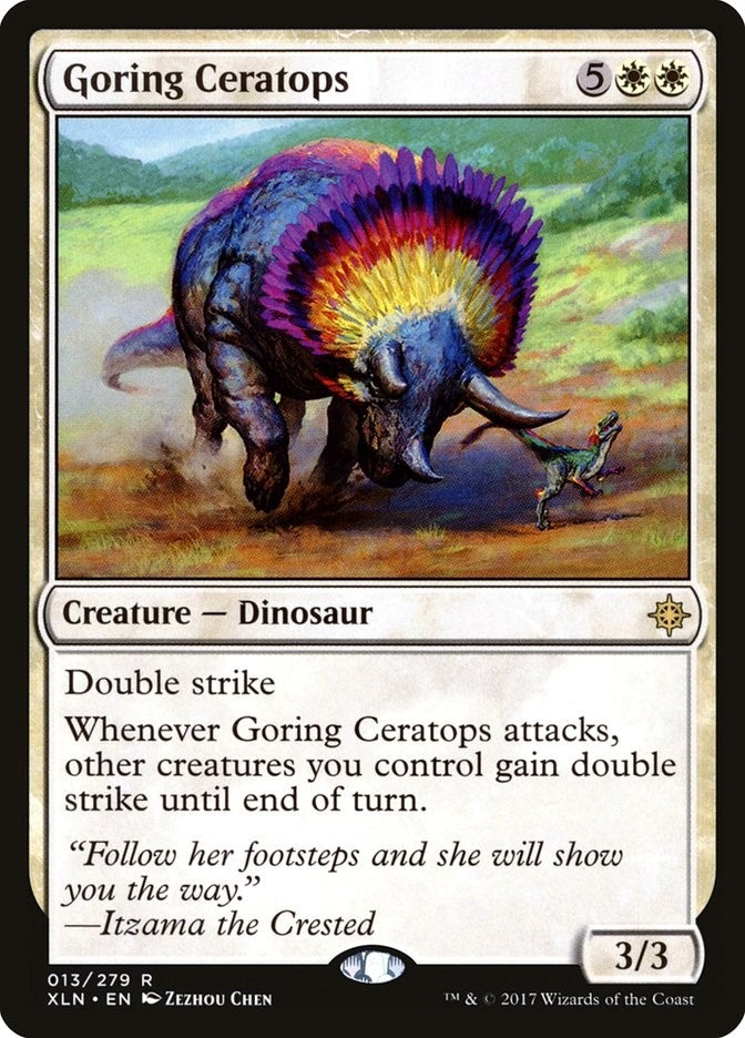 Image for Goring Ceratops (Ixalan) (13) - Magic: The Gathering
