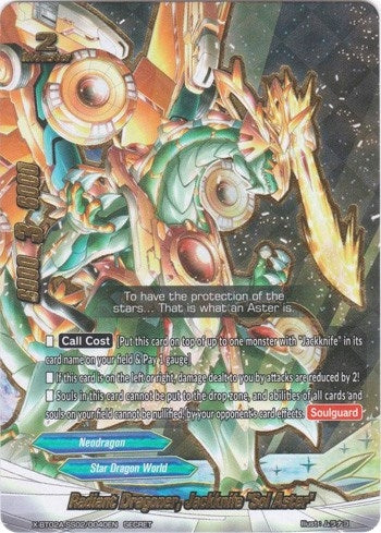 Image for Radiant Dragoner, Jackknife "Sol Aster" (Secret RRR Foil) (Evolution & Mutation) (X-BT02A-SS02/0040EN) - Future Card BuddyFight