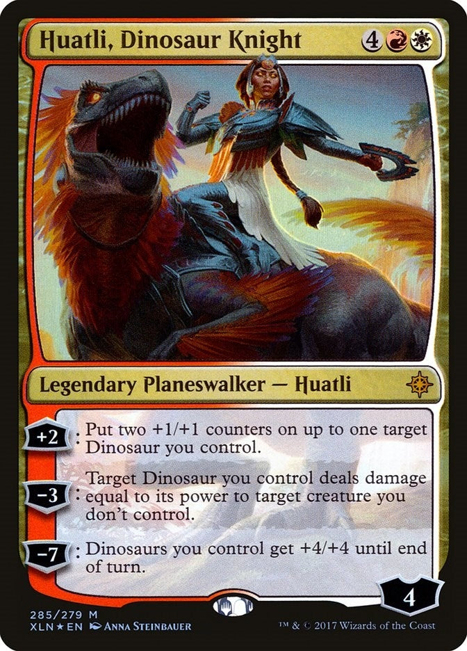 Image for Huatli, Dinosaur Knight (Ixalan) (285) - Magic: The Gathering