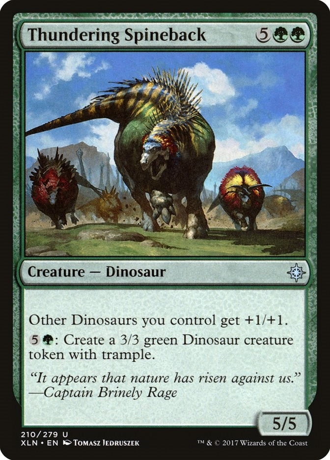 Image for Thundering Spineback (Ixalan) (210) - Magic: The Gathering