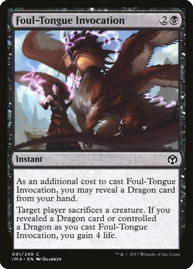 Image for Foul-Tongue Invocation (Iconic Masters) (91) - Magic: The Gathering