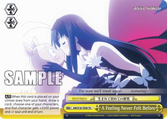 Image for A Feeling Never Felt Before (TD) (Accel World) (AW/S18-TE09 TD) - Weiss Schwarz