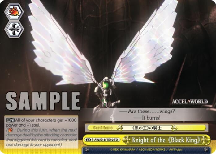 Image for Knight of the "Black King" (Accel World) (AW/S18-TE10 TD) - Weiss Schwarz