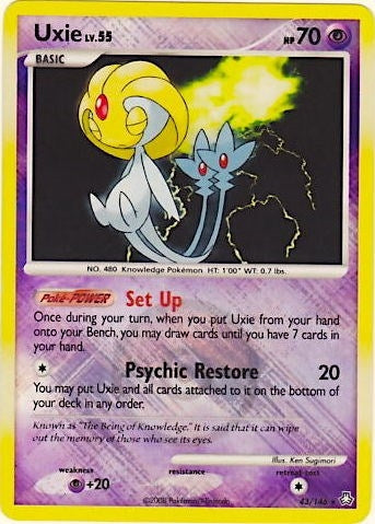 Image for Uxie - 43/146 (League Promo) (League & Championship Cards) (043/146) - Pokemon