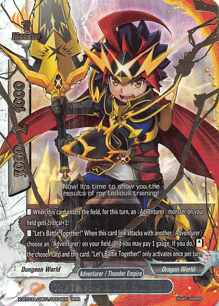 Image for The Tempestuous Brave, Gao (LVL Up! Heroes & Adventurers!) (X-BT03A-UB01/0004EN) - Future Card BuddyFight