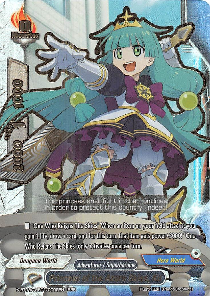 Image for Princess of the Azure Skies, Ku (LVL Up! Heroes & Adventurers!) (X-BT03A-UB01/0005EN) - Future Card BuddyFight