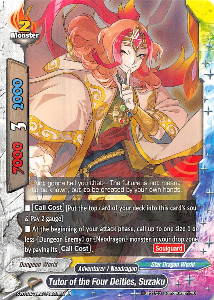 Image for Tutor of the Four Deities, Suzaku (LVL Up! Heroes & Adventurers!) (X-BT03A-UB01/0029EN) - Future Card BuddyFight