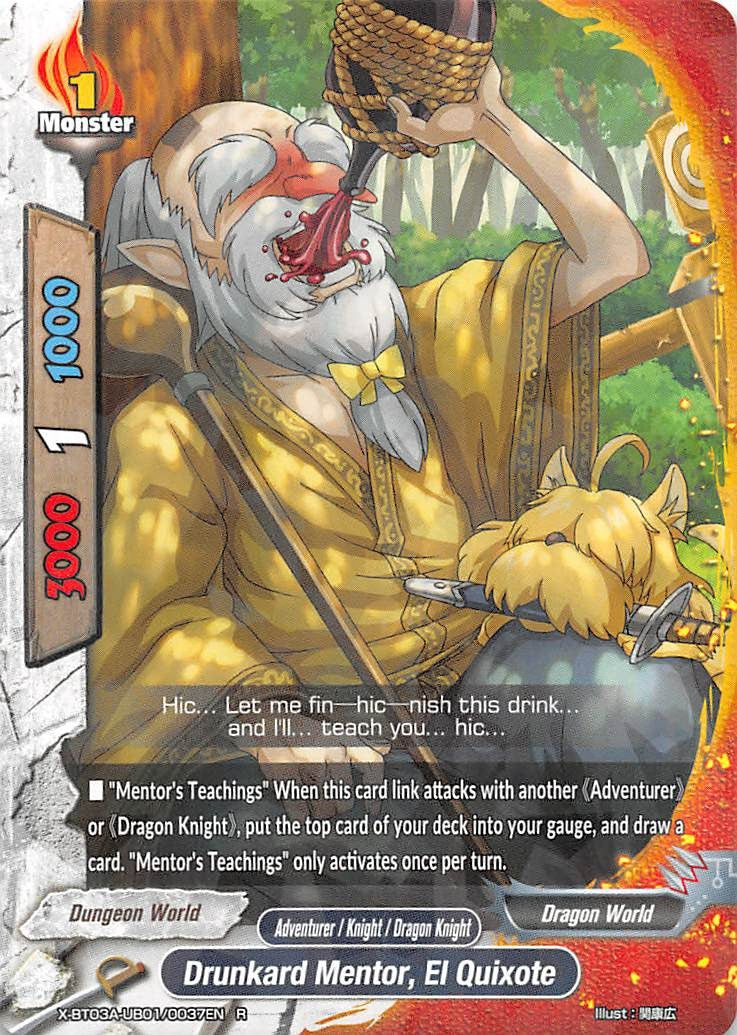 Image for Drunkard Mentor, El Quixote (LVL Up! Heroes & Adventurers!) (X-BT03A-UB01/0037EN) - Future Card BuddyFight