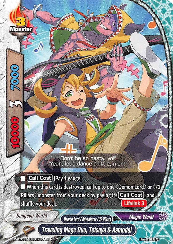 Image for Traveling Mage Duo, Tetsuya & Asmodai (LVL Up! Heroes & Adventurers!) (X-BT03A-UB01/0042EN) - Future Card BuddyFight