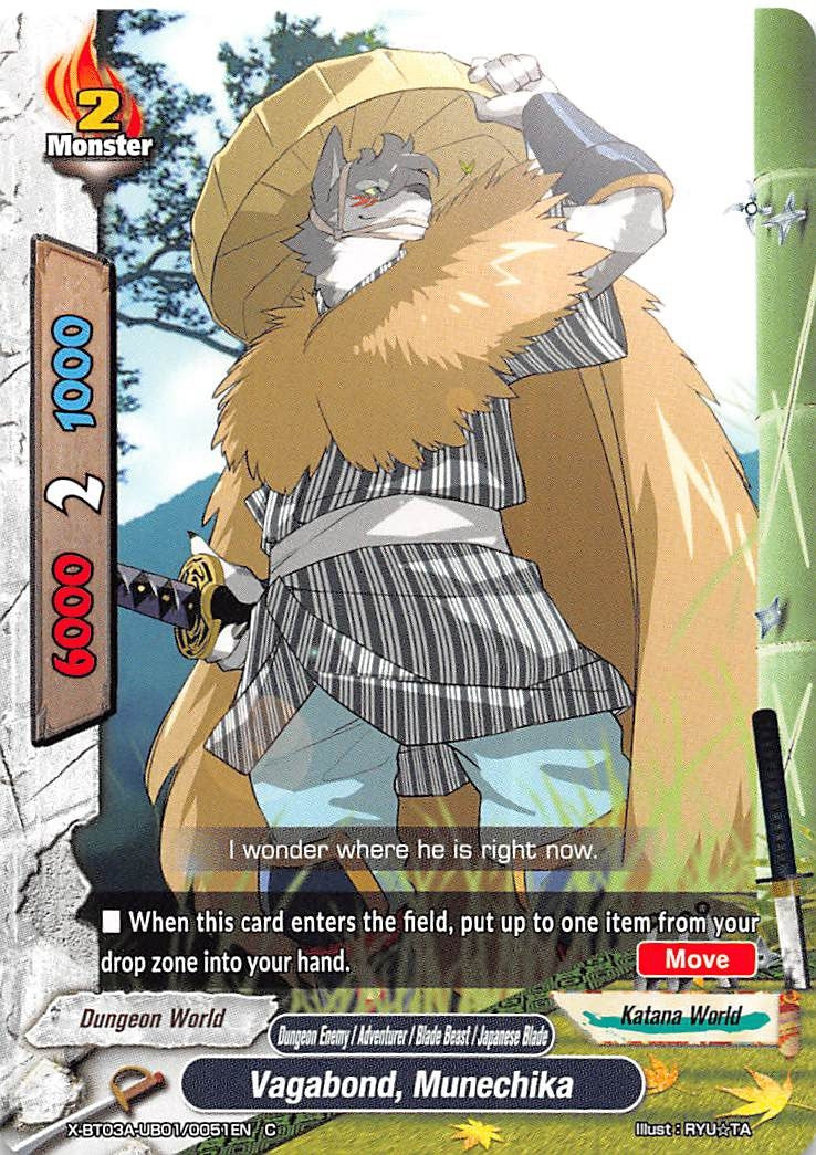 Image for Vagabond, Munechika (LVL Up! Heroes & Adventurers!) (X-BT03A-UB01/0051EN) - Future Card BuddyFight
