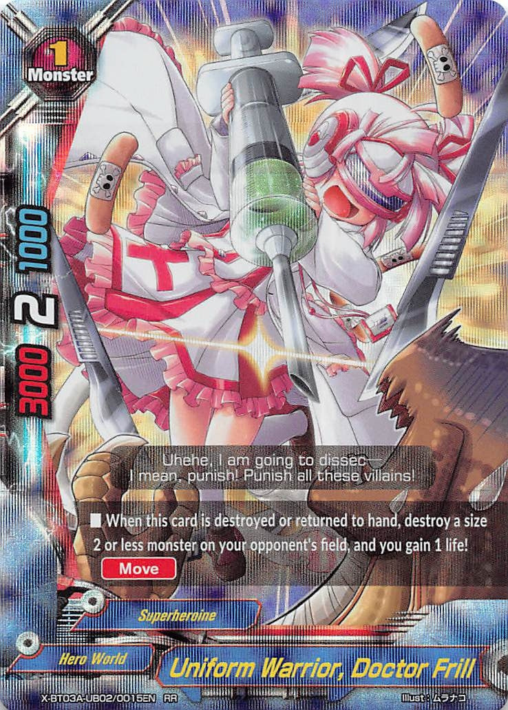 Image for Uniform Warrior, Doctor Frill (LVL Up! Heroes & Adventurers!) (X-BT03A-UB02/0015EN) - Future Card BuddyFight