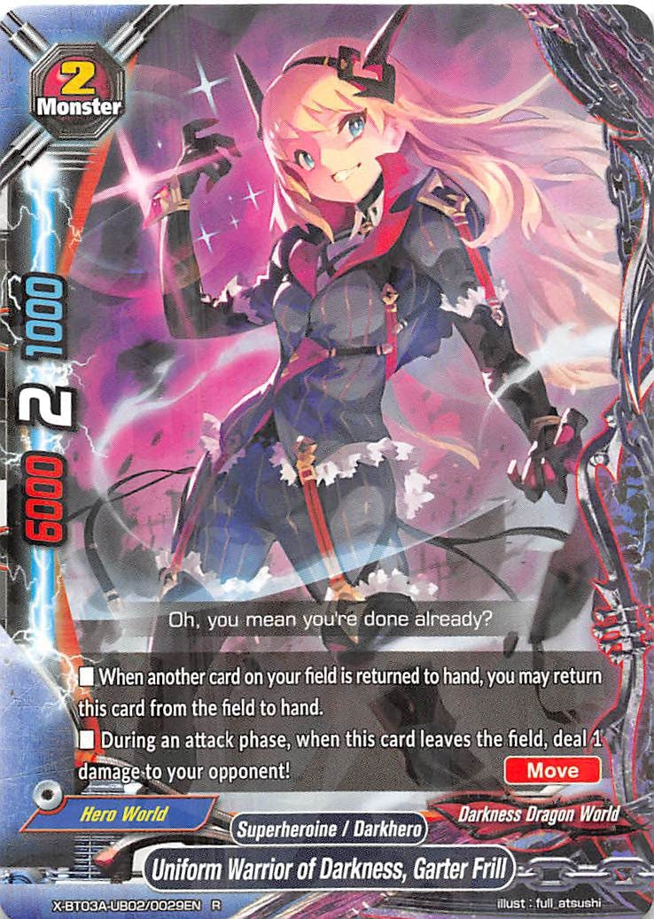 Image for Uniform Warrior of Darkness, Garter Frill (LVL Up! Heroes & Adventurers!) (X-BT03A-UB02/0029EN) - Future Card BuddyFight