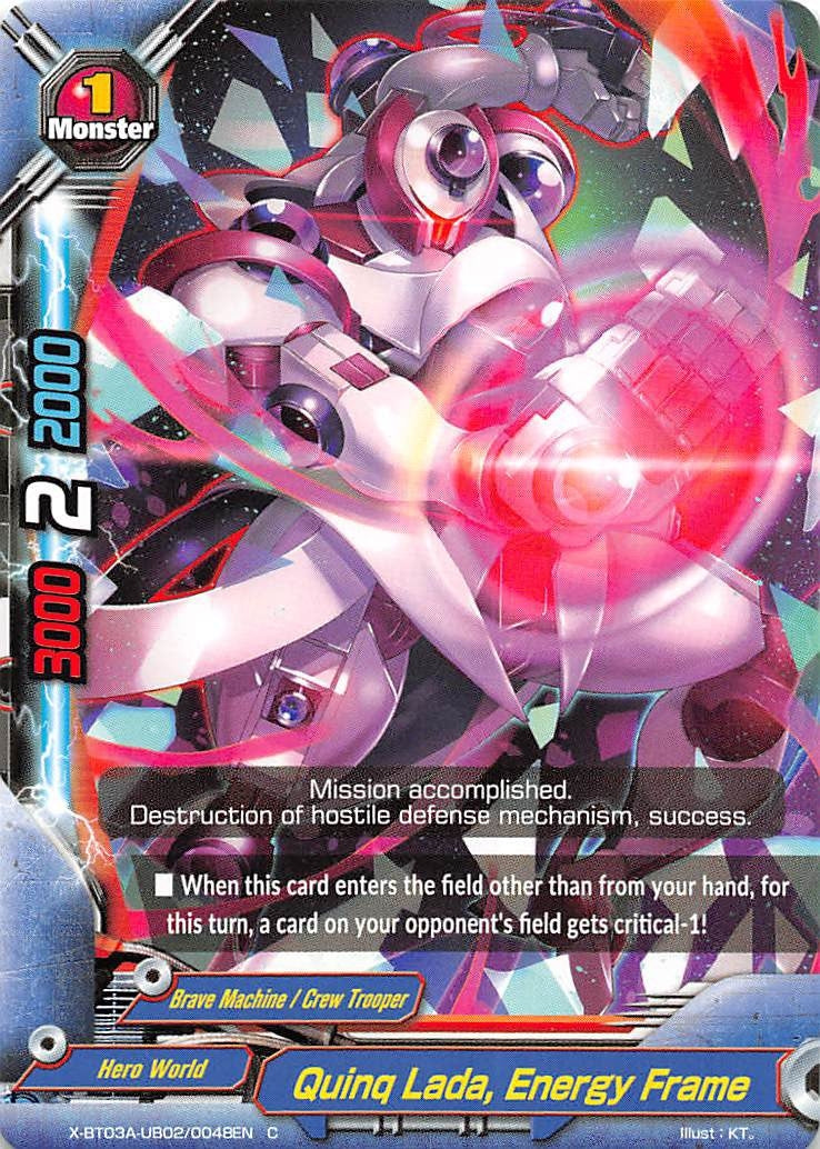 Image for Quinq Lada, Energy Frame (LVL Up! Heroes & Adventurers!) (X-BT03A-UB02/0048EN) - Future Card BuddyFight