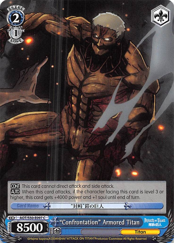 Image for "Confrontation" Armored Titan (Attack on Titan Vol. 2) (AOT/S50-E097 C) - Weiss Schwarz