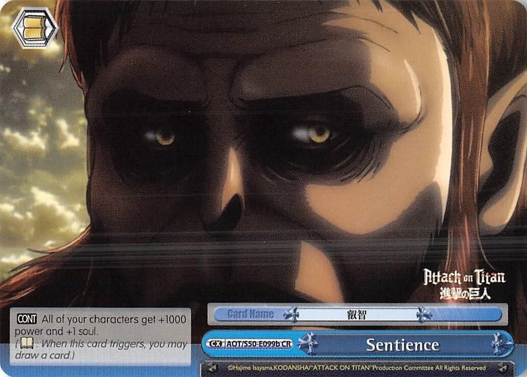 Image for Sentience (B) (Attack on Titan Vol. 2) (AOT/S50-E099b CR) - Weiss Schwarz