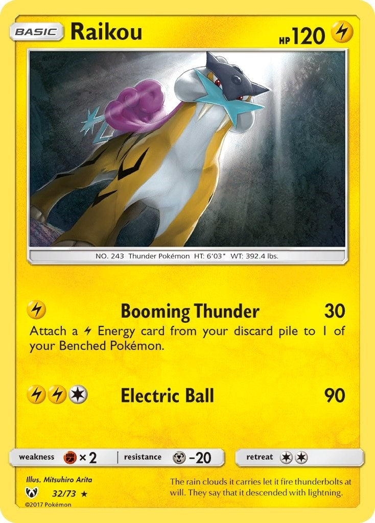 Image for Raikou (Shining Legends) (32/73) - Pokemon