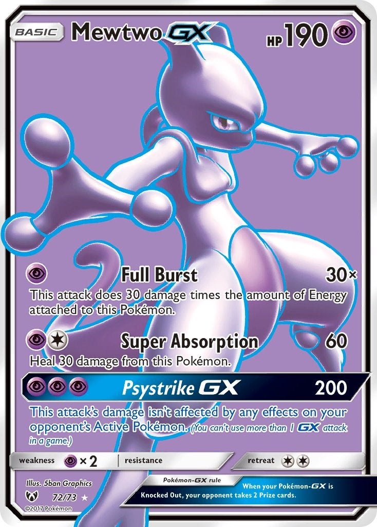 Image for Mewtwo GX (Full Art) (Shining Legends) (72/73) - Pokemon