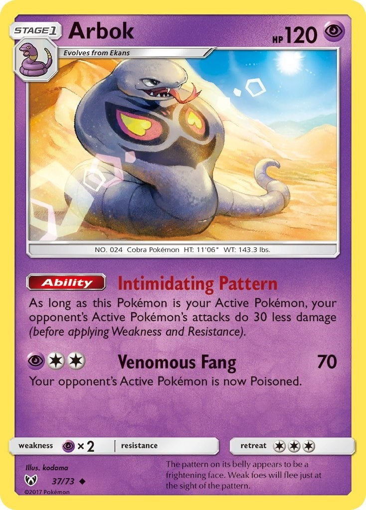 Image for Arbok (Shining Legends) (37/73) - Pokemon
