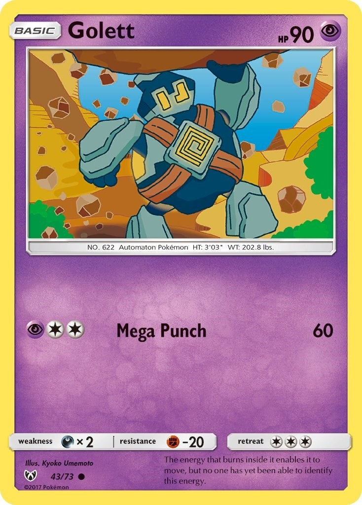 Image for Golett (Shining Legends) (43/73) - Pokemon