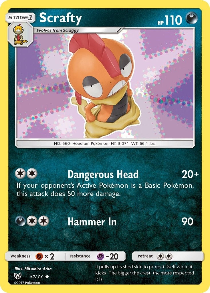 Image for Scrafty (Shining Legends) (51/73) - Pokemon