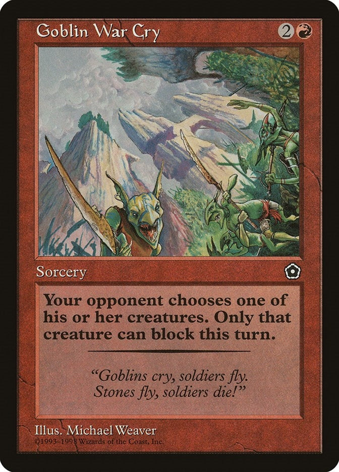Image for Goblin War Cry (Portal Second Age) - Magic: The Gathering