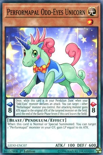 Image for Performapal Odd-Eyes Unicorn (Legendary Dragon Decks) (LEDD-ENC07) - YuGiOh