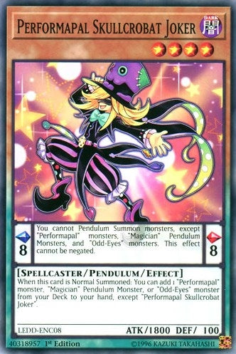 Image for Performapal Skullcrobat Joker (Legendary Dragon Decks) (LEDD-ENC08) - YuGiOh
