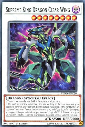 Image for Supreme King Dragon Clear Wing (Legendary Dragon Decks) (LEDD-ENC30) - YuGiOh