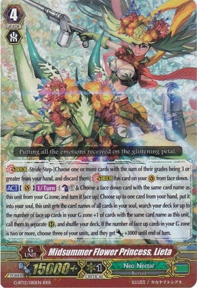 Image for Midsummer Flower Princess, Lieta (G-BT12: Dragon King's Awakening) (G-BT12/010EN) - Cardfight Vanguard