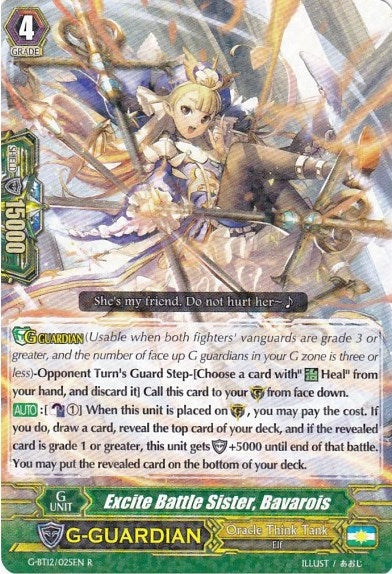 Image for Excite Battle Sister, Bavarois (G-BT12: Dragon King's Awakening) (G-BT12/025EN) - Cardfight Vanguard