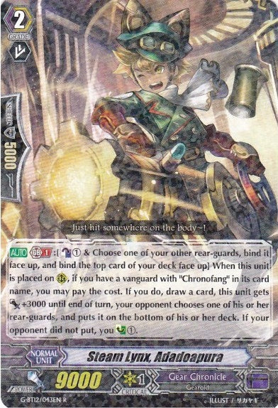 Image for Steam Lynx, Adadoapura (G-BT12: Dragon King's Awakening) (G-BT12/043EN) - Cardfight Vanguard