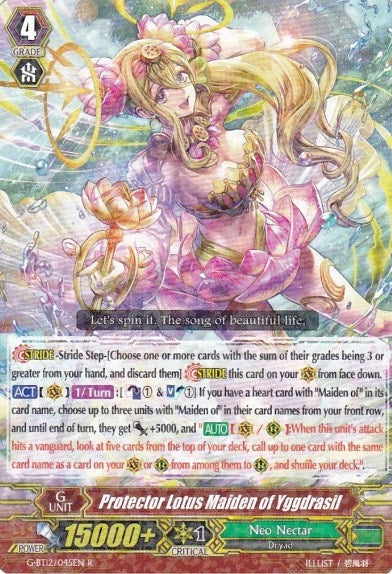 Image for Protector Lotus Maiden of Yggdrasil (G-BT12: Dragon King's Awakening) (G-BT12/045EN) - Cardfight Vanguard