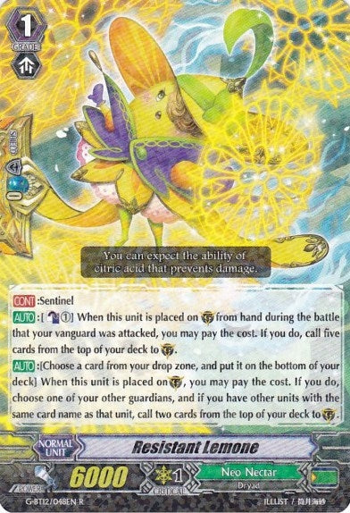 Image for Resistant Lemone (G-BT12: Dragon King's Awakening) (G-BT12/048EN) - Cardfight Vanguard