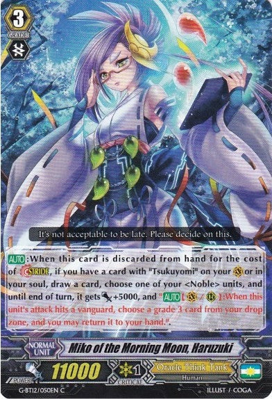 Image for Miko of the Morning Moon, Haruzuki (G-BT12: Dragon King's Awakening) (G-BT12/050EN) - Cardfight Vanguard