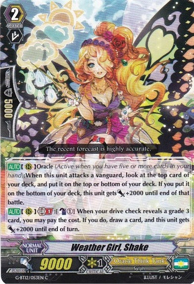 Image for Weather Girl, Shake (G-BT12: Dragon King's Awakening) (G-BT12/053EN) - Cardfight Vanguard