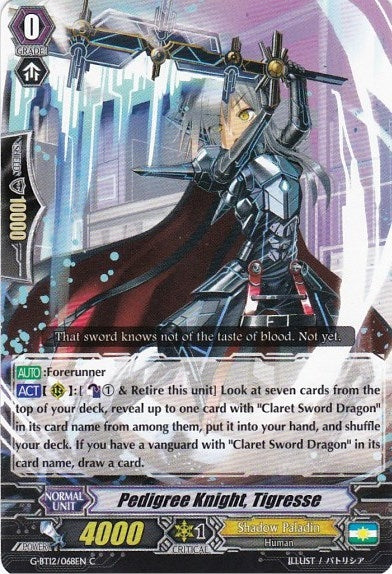 Image for Pedigree Knight, Tigresse (G-BT12: Dragon King's Awakening) (G-BT12/068EN) - Cardfight Vanguard