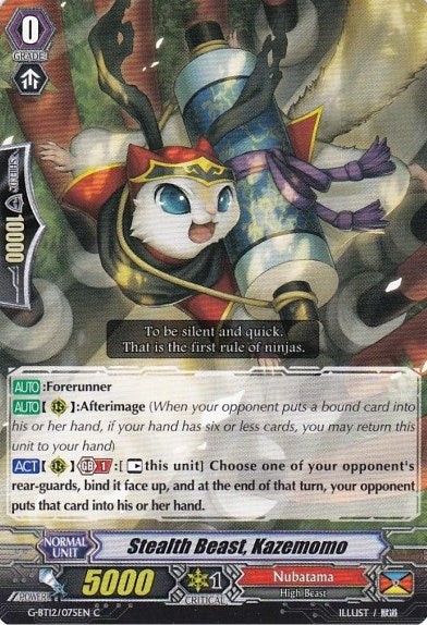 Image for Stealth Beast, Kazemomo (G-BT12: Dragon King's Awakening) (G-BT12/075EN) - Cardfight Vanguard