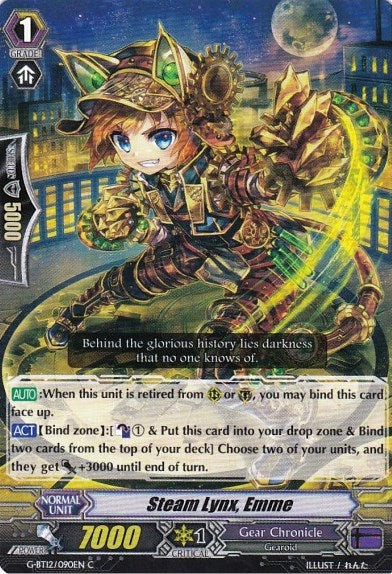 Image for Steam Lynx, Emme (G-BT12: Dragon King's Awakening) (G-BT12/090EN) - Cardfight Vanguard