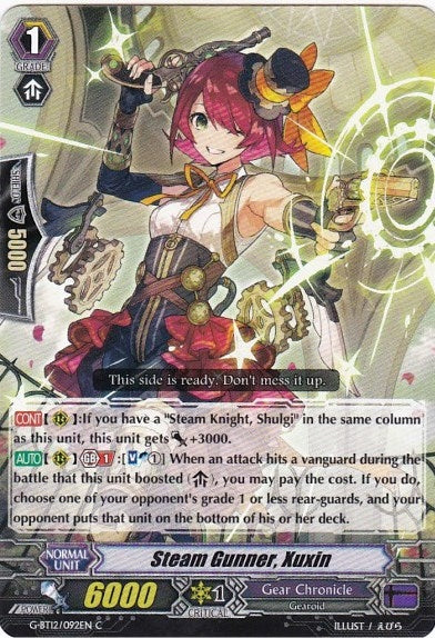 Image for Steam Gunner, Xuxin (G-BT12: Dragon King's Awakening) (G-BT12/092EN) - Cardfight Vanguard