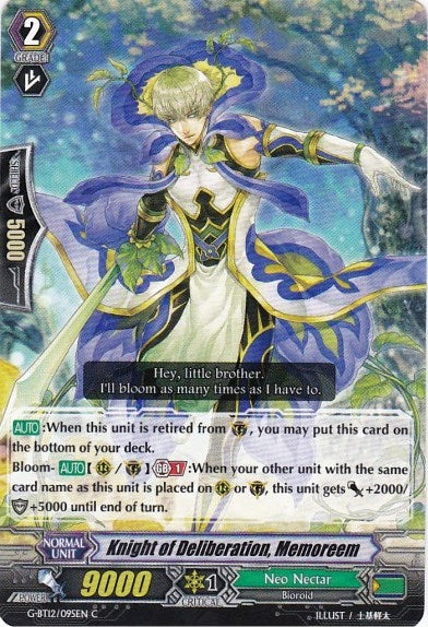 Image for Knight of Deliberation, Memoreem (G-BT12: Dragon King's Awakening) (G-BT12/095EN) - Cardfight Vanguard