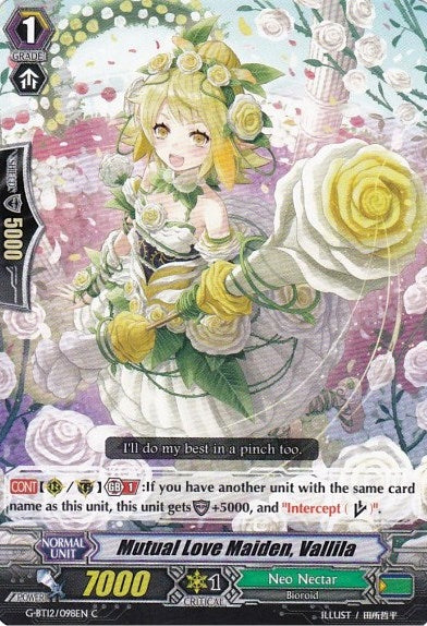 Image for Mutual Love Maiden, Vallila (G-BT12: Dragon King's Awakening) (G-BT12/098EN) - Cardfight Vanguard
